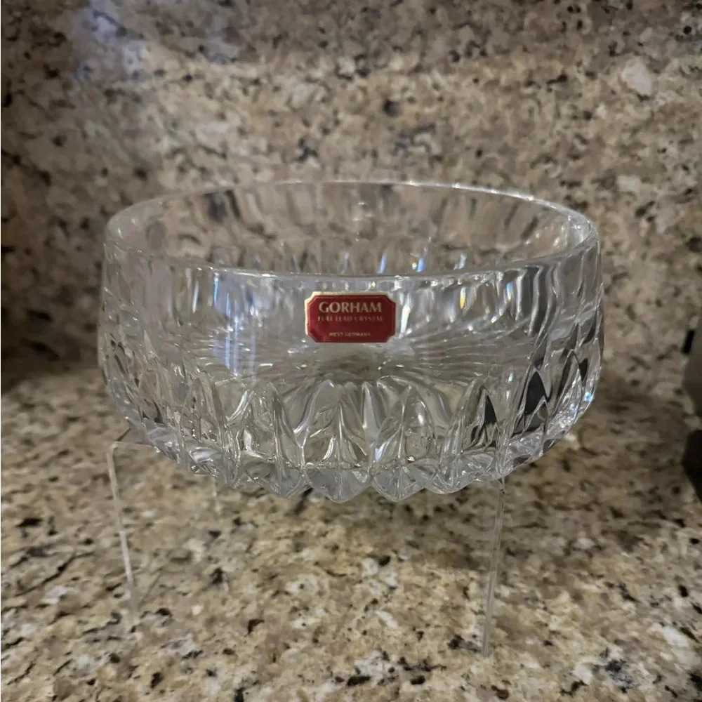 Gorham Full Lead Crystal Dish 7.5 x 2"